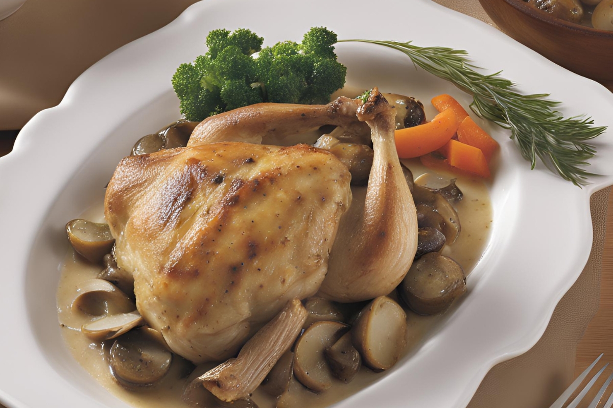 Pintade en Cocotte aux Champignons
