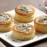 4 vol au vents poisson champignon sauce blanche poivre