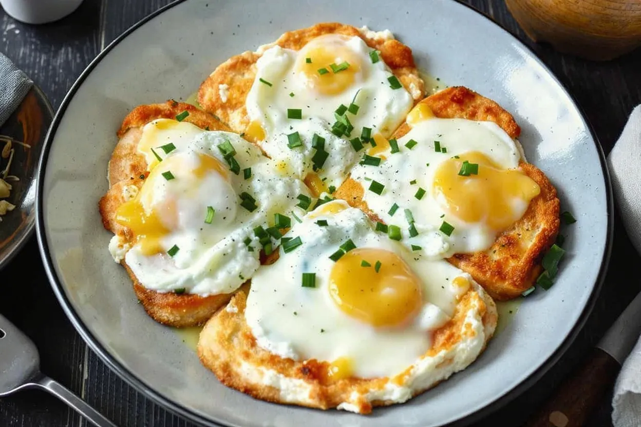 Recettes délicieuses d'oeuf parfaits présentées sur une belle assiette